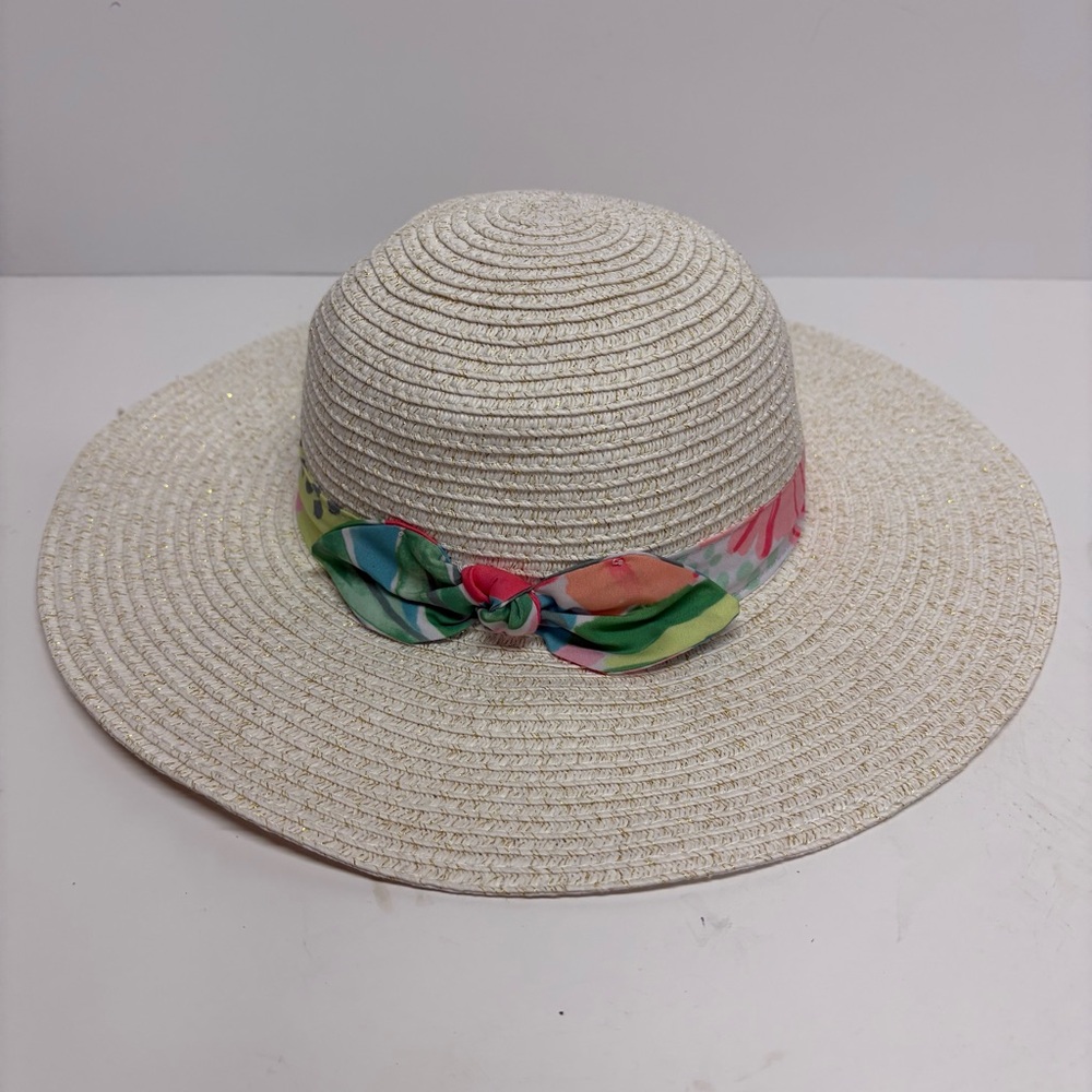 Target Girls Cream Sun Hat with Colorful Floral Band - Picture 3 of 8